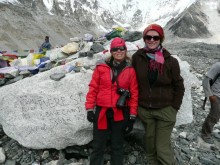 Katherine Taylor at Mount Everest Base Camp